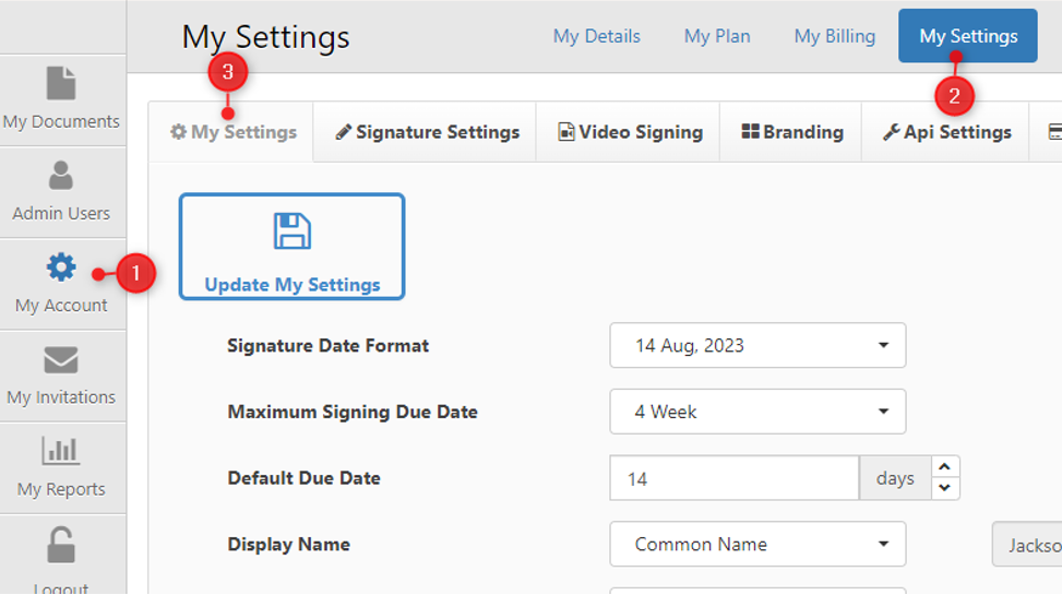 how to set up spanish for signer experience in a secured signing business account
